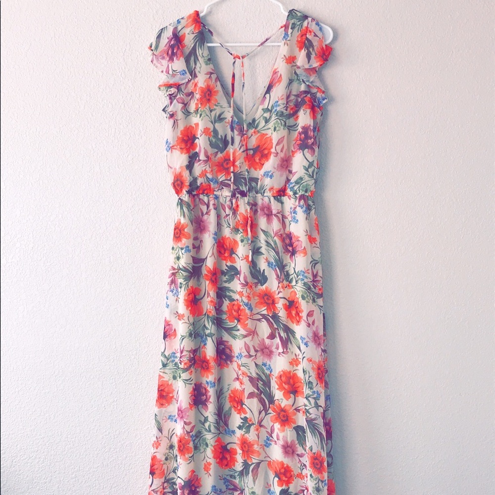 Floral High Low Maxi Dress🌸